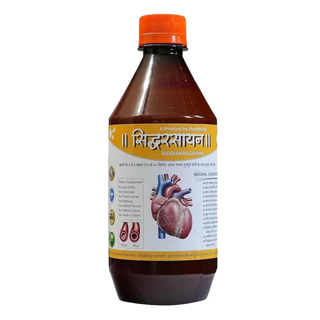 Healthorg, Siddharasayan, Apple Cider Vinegar With Garlic, Ginger, Lemon And Honey, It reduces heart blockage, keeps the blood thin, lowers cholesterol, in Blood Pressure & paralysis, Womens PCOD, maintain hormonal balance, totally natural. 500gm